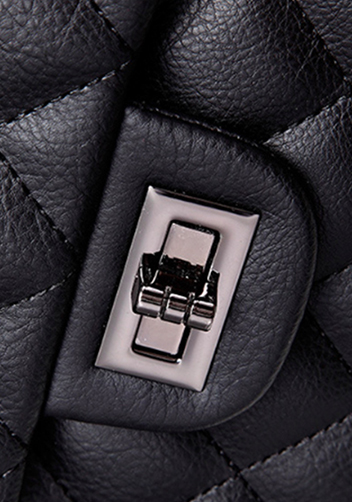 Adele Vegan Leather Large Bag Black