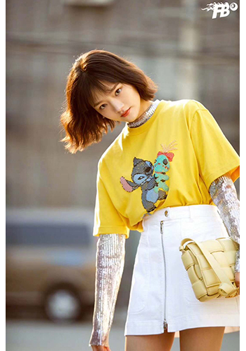 Mia Plaid Square Leather Shoulder Bag Yellow