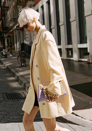 Mariana Croc Leather Shoulder Bag Purple