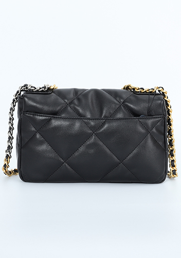 Adele Flap Small Bag Circle Hardware Black
