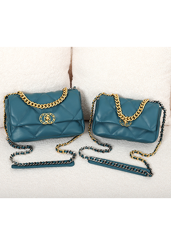 Adele Flap Small Bag Circle Hardware Blue
