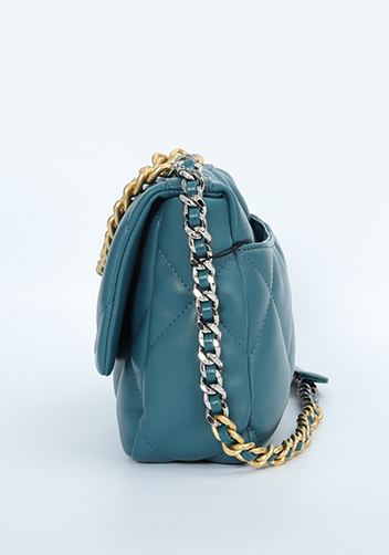 Adele Flap Small Bag Circle Hardware Blue