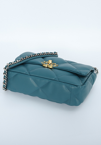 Adele Flap Small Bag Circle Hardware Blue