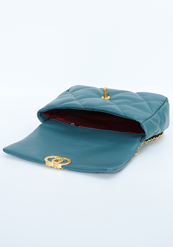 Adele Flap Small Bag Circle Hardware Blue