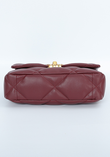 Adele Flap Small Bag Circle Hardware Burgundy