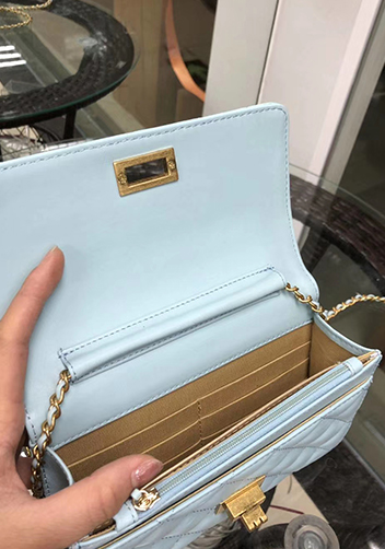 Adeline Leather Bag With Adjusting Ball Blue