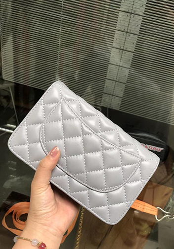 Adeline Leather Bag With Adjusting Ball Grey