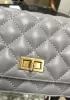 Adeline Leather Bag With Adjusting Ball Grey
