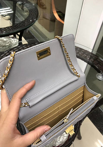 Adeline Leather Bag With Adjusting Ball Grey