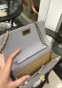 Adeline Leather Bag With Adjusting Ball Grey