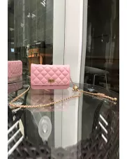 Adeline Leather Bag With Adjusting Ball Pink