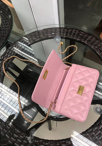 Adeline Leather Bag With Adjusting Ball Pink