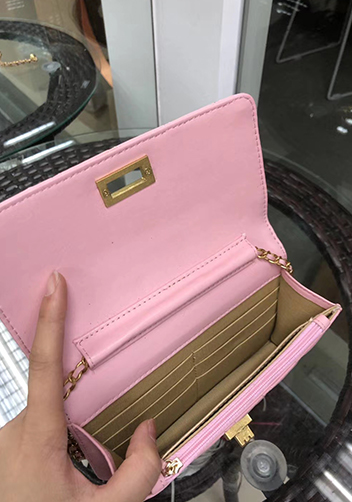 Adeline Leather Bag With Adjusting Ball Pink