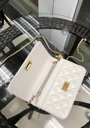 Adeline Leather Bag With Adjusting Ball White