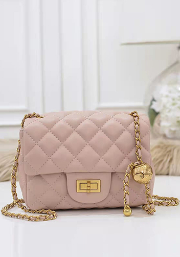 Adele Flap Mini Bag With Adjusting Ball Beige