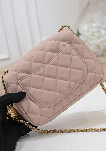 Adele Flap Mini Bag With Adjusting Ball Beige