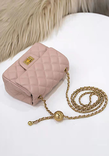 Adele Flap Mini Bag With Adjusting Ball Beige