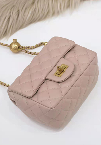 Adele Flap Mini Bag With Adjusting Ball Beige