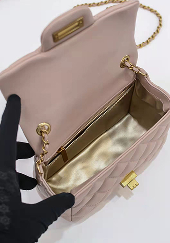 Adele Flap Mini Bag With Adjusting Ball Beige