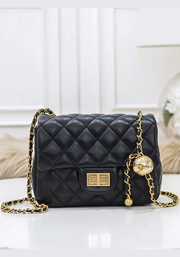 Adele Flap Mini Bag With Adjusting Ball Black