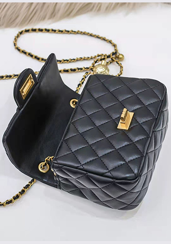 Adele Flap Mini Bag With Adjusting Ball Black