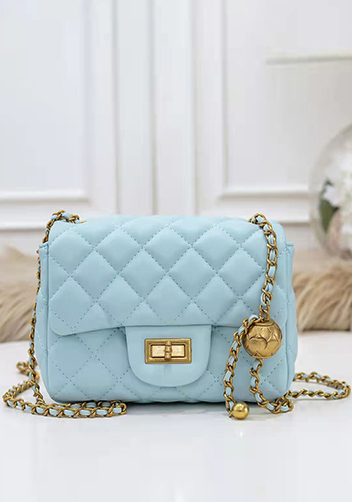 Adele Flap Mini Bag With Adjusting Ball Blue
