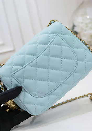 Adele Flap Mini Bag With Adjusting Ball Blue