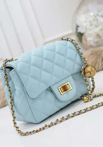 Adele Flap Mini Bag With Adjusting Ball Blue