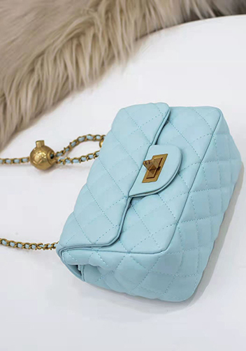 Adele Flap Mini Bag With Adjusting Ball Blue