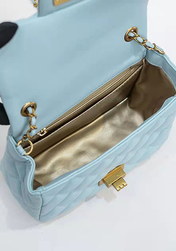 Adele Flap Mini Bag With Adjusting Ball Blue