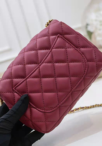 Adele Flap Mini Bag With Adjusting Ball Burgundy