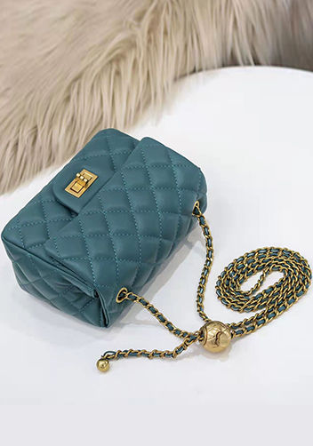Adele Flap Mini Bag With Adjusting Ball Dark Blue