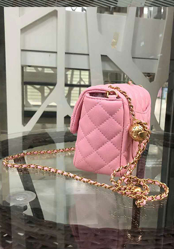 Adele Flap Mini Bag With Adjusting Ball Pink