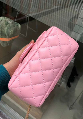 Adele Flap Mini Bag With Adjusting Ball Pink
