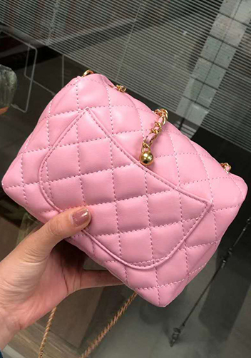 Adele Flap Mini Bag With Adjusting Ball Pink