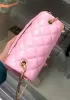 Adele Flap Mini Bag With Adjusting Ball Pink