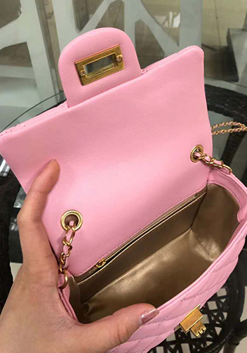 Adele Flap Mini Bag With Adjusting Ball Pink