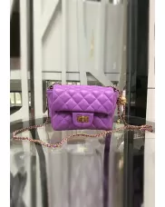 Adele Flap Mini Bag With Adjusting Ball Purple