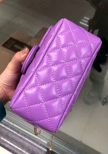 Adele Flap Mini Bag With Adjusting Ball Purple