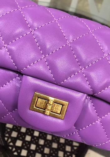 Adele Flap Mini Bag With Adjusting Ball Purple