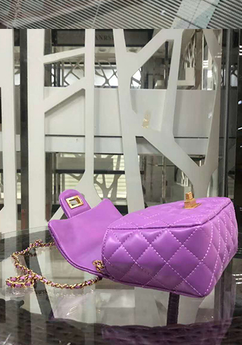 Adele Flap Mini Bag With Adjusting Ball Purple