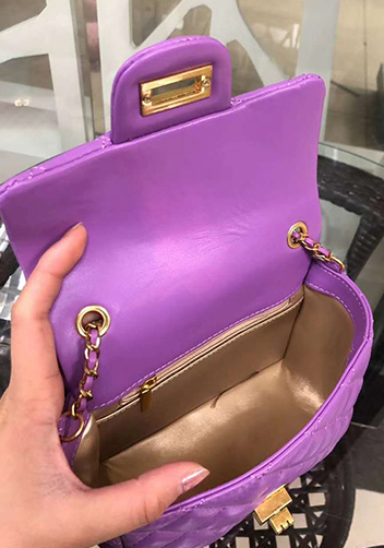 Adele Flap Mini Bag With Adjusting Ball Purple