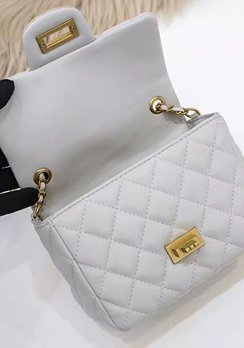 Adele Flap Mini Bag With Adjusting Ball White