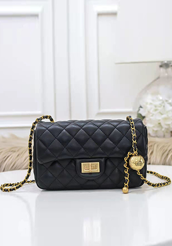 Adele Flap Small Bag With Adjusting Ball Black