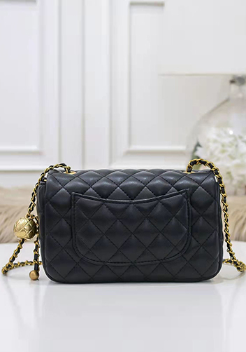 Adele Flap Small Bag With Adjusting Ball Black