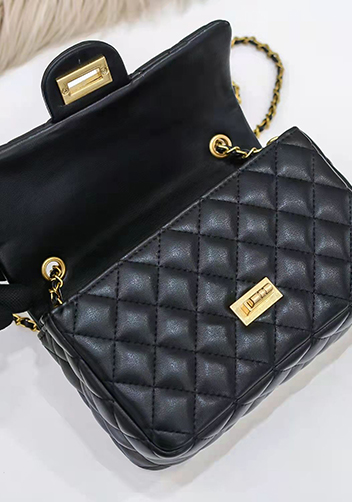 Adele Flap Small Bag With Adjusting Ball Black