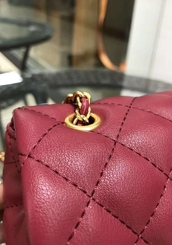 Adele Flap Small Bag With Adjusting Ball Burgundy