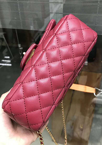 Adele Flap Small Bag With Adjusting Ball Burgundy