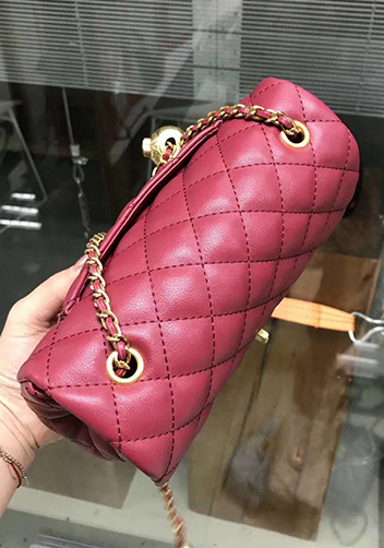 Adele Flap Small Bag With Adjusting Ball Burgundy