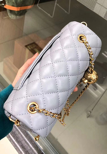 Adele Flap Small Bag With Adjusting Ball Grey